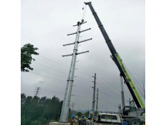 河北钢制电杆钢管杆地脚螺栓电力钢管塔生产厂家图2