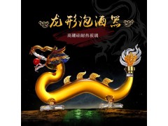 河间华企手工艺吹制十二生肖龙酒瓶高硼硅玻璃工艺酒瓶定制玻璃瓶厂家图2